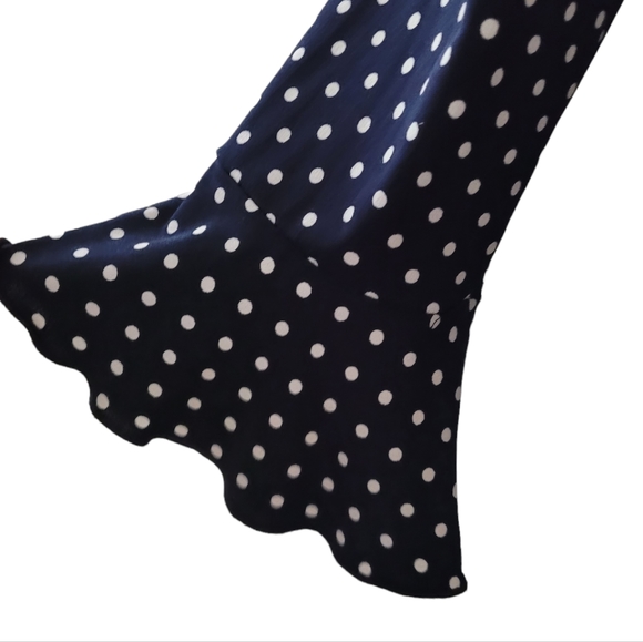 Polka dot dress Jessica Howard Vintage Navy Blue - Picture 3 of 15